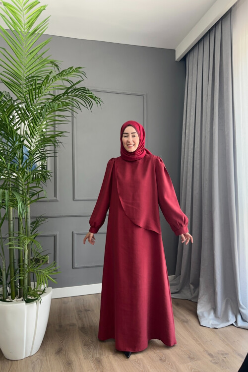 PARİS ELBİSE 2059 BORDO