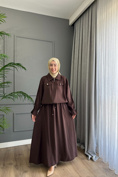 PRİVE MODAL TAKIM KAHVE 4212