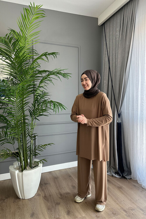 SANDY PANTOLON TAKIM 5026 CAMEL