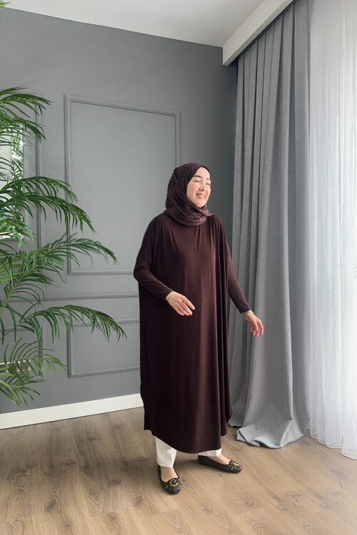 SANDY ŞALVAR TUNİK 1735 KAHVE