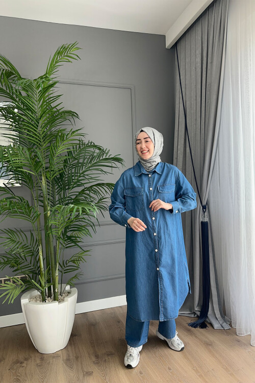 TENSEL KOT  TAKIM KOYU MAVİ