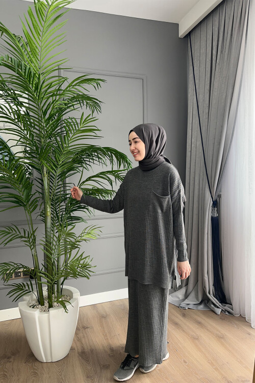 TRİKO ETEK TAKIM ANTRASİT 3402