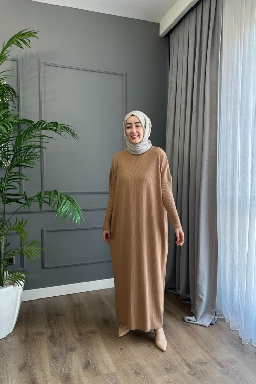 FİTİLLİ ELBİSE 1846 CAMEL