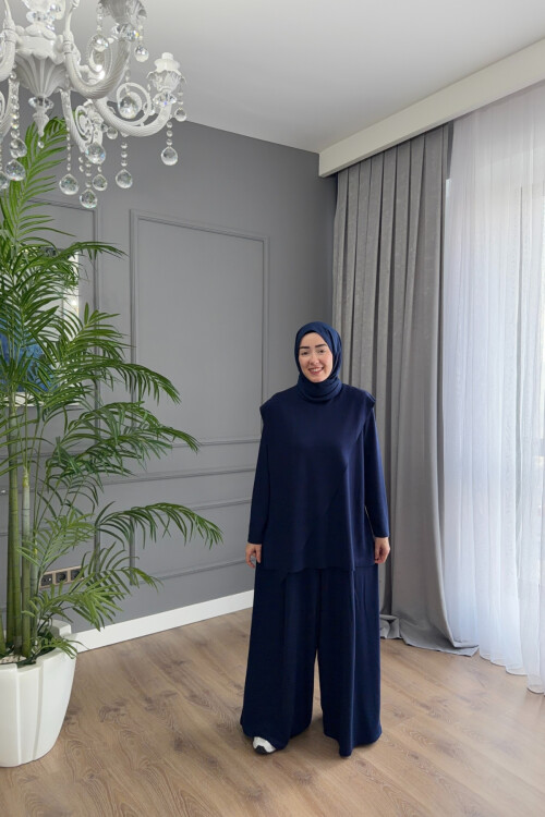 ASİMETRİK MODEL OYSHO TAKIM 4405 LACİVERT