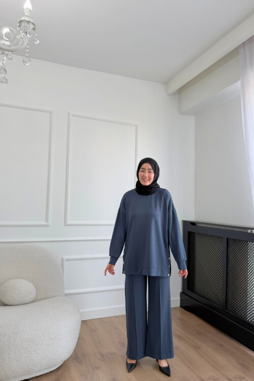 Çıtlı Oysho Kumaş İkili Takım 2004 ANTRASİT