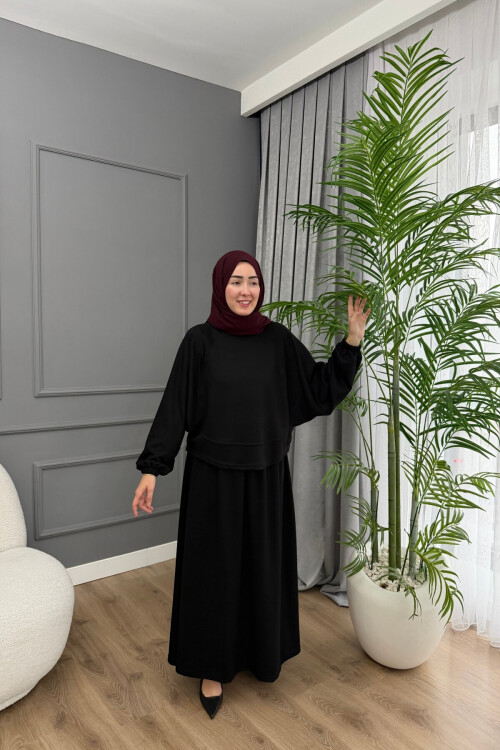 Etekli Oysho Kumaş İkili Takım  2006 Siyah