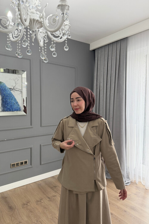 ETEKLİ TENSEL TAKIM BEJ