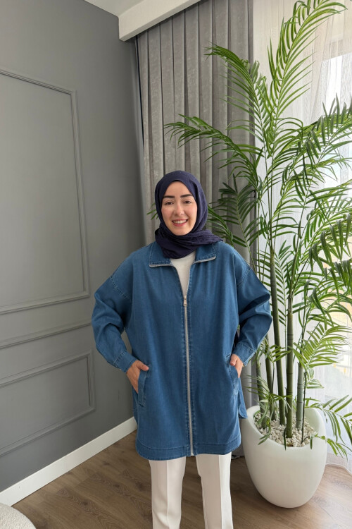 FERMUARLI KOT KAP 5647 MAVİ