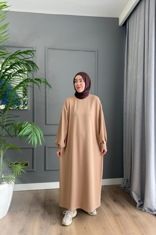 OYSHO ELBİSE 1506 CAMEL
