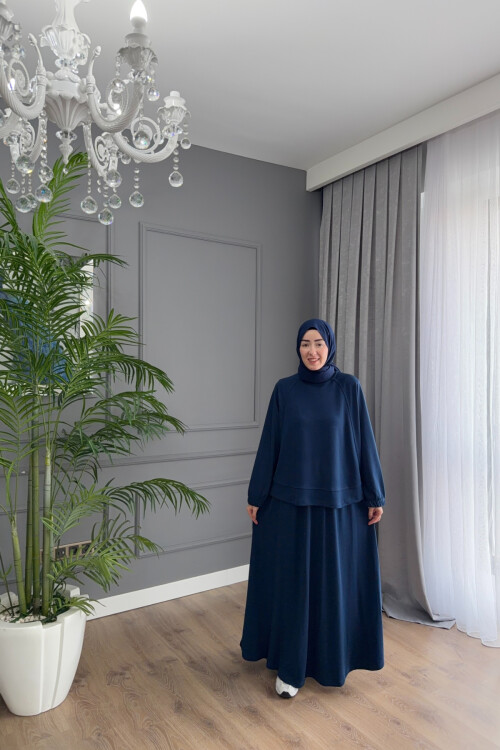 OYSHO ETEKLİ TAKIM 3048 LACİVERT