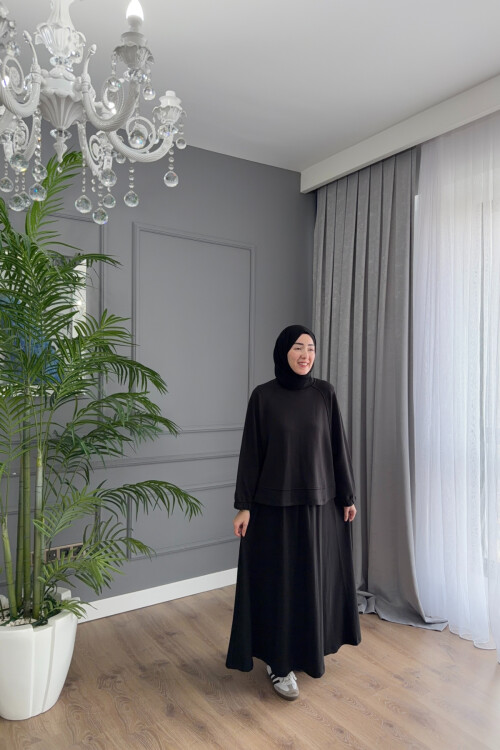 OYSHO ETEKLİ TAKIM 3048 SİYAH