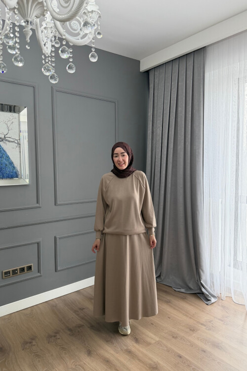 OYSHO ETEKLİ TAKIM 4400 BEJ