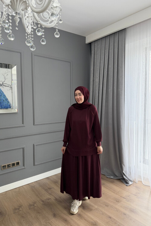 OYSHO ETEKLİ TAKIM 4400 BORDO