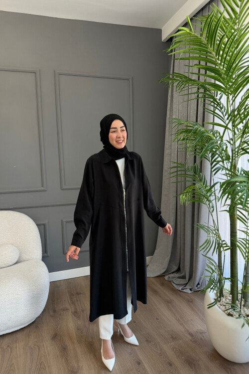 TENSEL KUMAŞ FERMUARLI KAP 5674 SİYAH