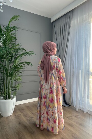 SOFT MODEL MANGO KUMAŞ ELBİSE BEJ ÖN SİPARİŞ