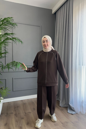 ÇİÇEK BASKILI OYSHO TAKIM KAHVE