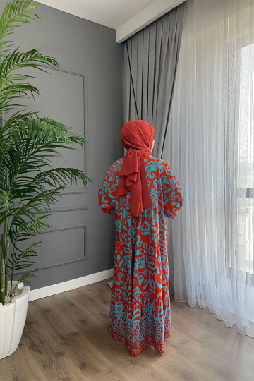 FLORA MODEL VİSKON ELBİSE