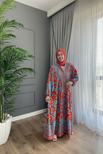 FLORA MODEL VİSKON ELBİSE
