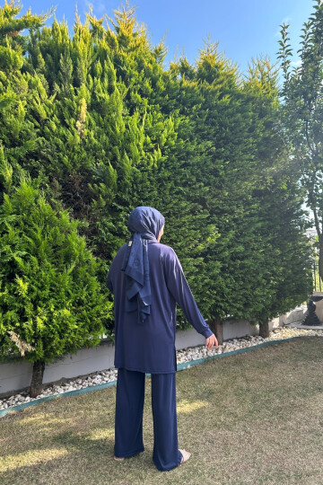 İNCİ MODEL FERMUARLI OYSHO TAKIM LACİVERT