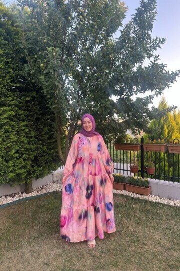 KARANFİL MODEL MANGO KUMAŞ ELBİSE PUDRA