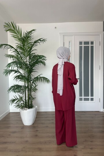 MUADİL PREMİUM TAŞLI TAKIM 2088 BORDO
