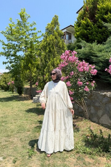 NATUREL MODEL MANGO KUMAŞ ELBİSE