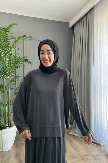 ONİKS MODEL OYSHO ETEKLİ TAKIM ANTRASİT