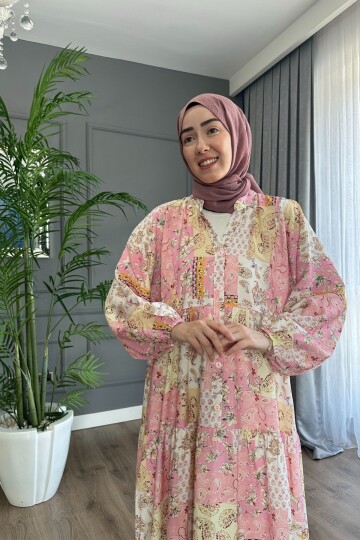 TWİST MODEL MANGO KUMAŞ ELBİSE PUDRA