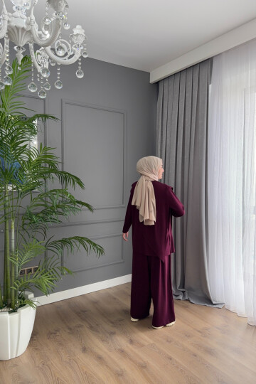 ASİMETRİK MODEL OYSHO TAKIM 4405 BORDO