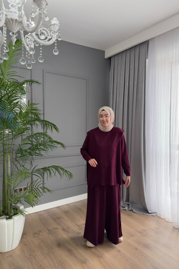 ASİMETRİK MODEL OYSHO TAKIM 4405 BORDO