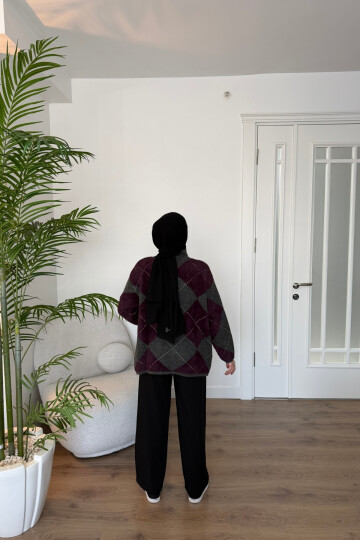 Baklava Dilim Kazak Bordo