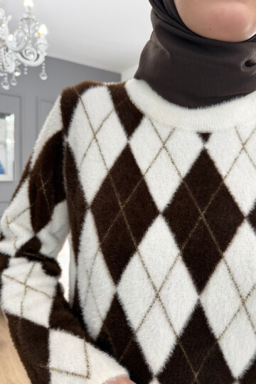 BAKLAVA MODEL ANGORA KAZAK 5043 KAHVE