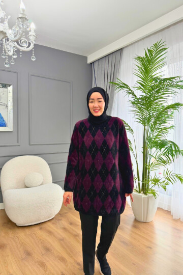 BAKLAVA MODEL ANGORA KAZAK 5043 MÜRDÜM