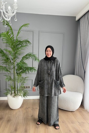 CEBİ DANTELLİ PREMİUM TENSEL  TAKIM 7521 SİYAH