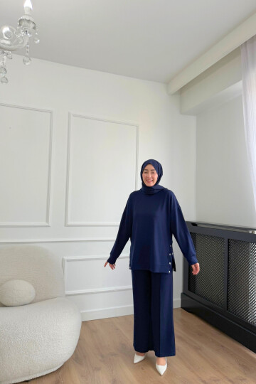Çıtlı Oysho Kumaş İkili Takım 2004 LACİVERT