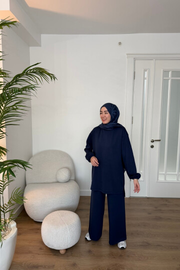 EFNAN OYSHO PANTALON TAKIM LACİVERT 4411