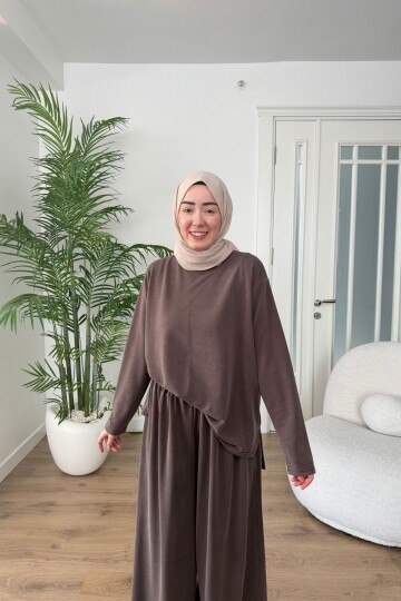 ETEK PANTALON OYSHO TAKIM 4426 KAHVE