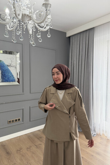 ETEKLİ TENSEL TAKIM BEJ