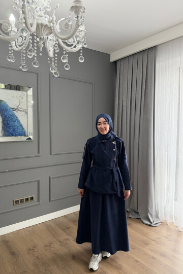 ETEKLİ TENSEL TAKIM LACİVERT