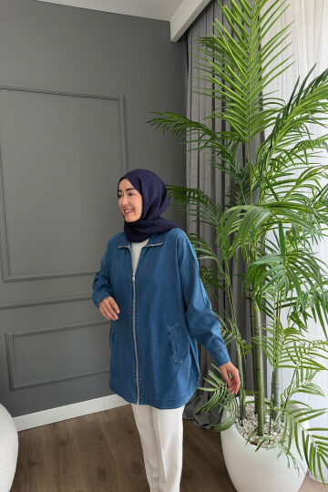FERMUARLI KOT KAP 5647 MAVİ