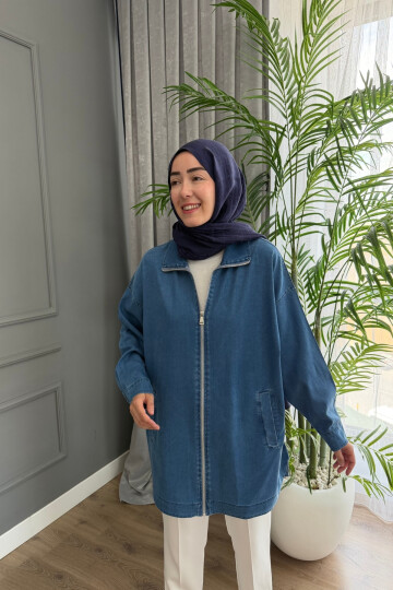 FERMUARLI KOT KAP 5647 MAVİ