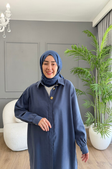 GİY ÇIK MODAL GÖMLEK 6523 İNDİGO