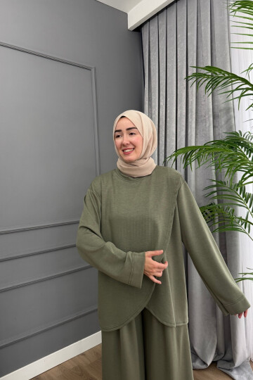 Kruvaze Oysho Kumaş İkili Takım 2009 HAKİ
