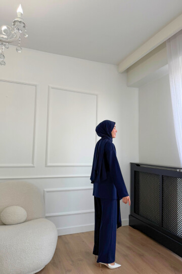 Kuaklı Oysho Kumaş İkili Takım 2018 LACİVERT
