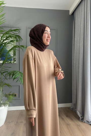OYSHO ELBİSE 1506 CAMEL
