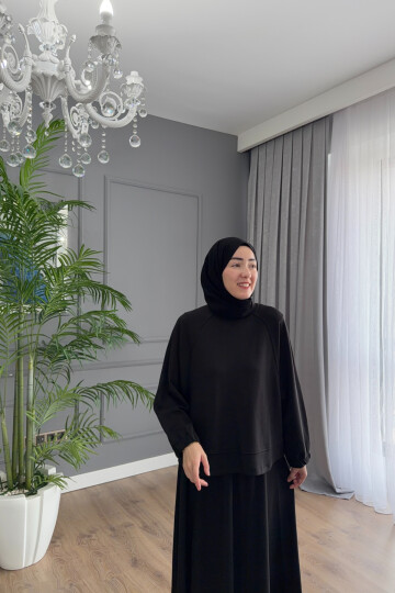 OYSHO ETEKLİ TAKIM 3048 SİYAH