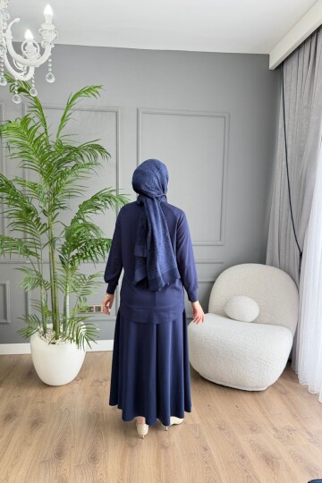 OYSHO ETEKLİ YAZLIK KUMAŞ  TAKIM 4425 LACİVERT