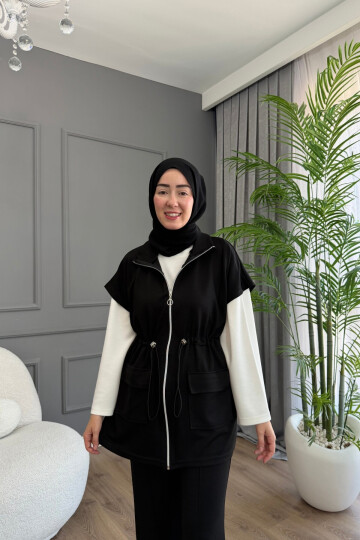 Oysho Kumaş İkili Yelek Takım 2011 Siyah