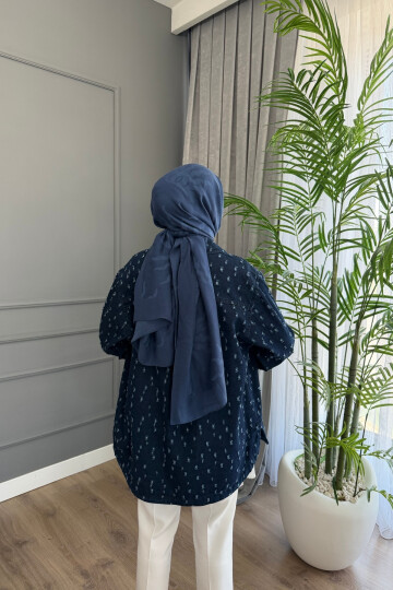 PARILTI DETAYLI CEKET 5563 LACİVERT