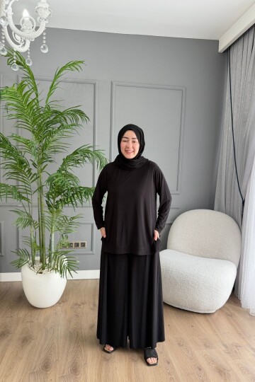 Sandy Pantalon Fresh Takım 4206 Siyah
